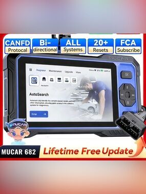 MUCAR 682 AI-Assist Diagnostic Scanner Full System Scan 20 Services CANFD